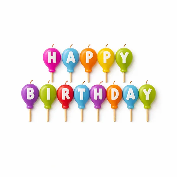 Balloon Shaped Birthday Candles