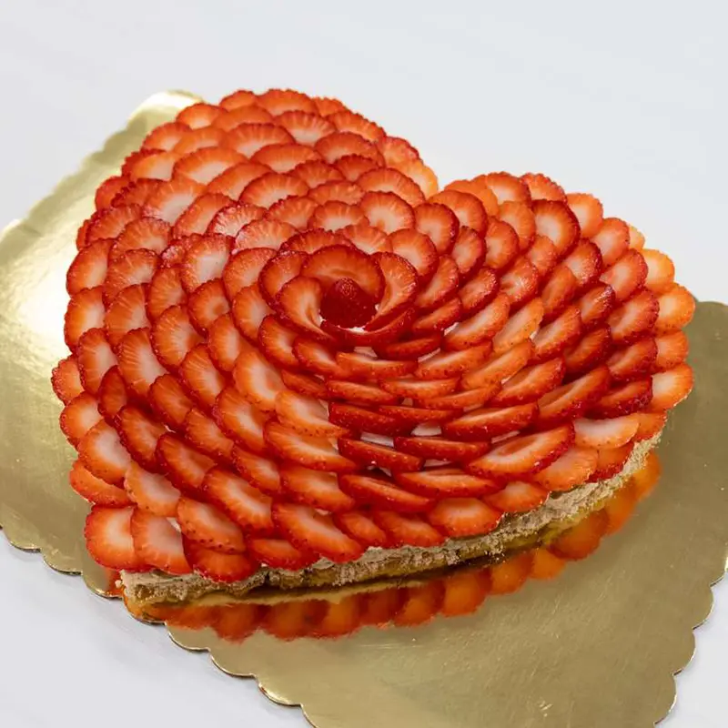 Heart Shaped Strawberry Pavlova