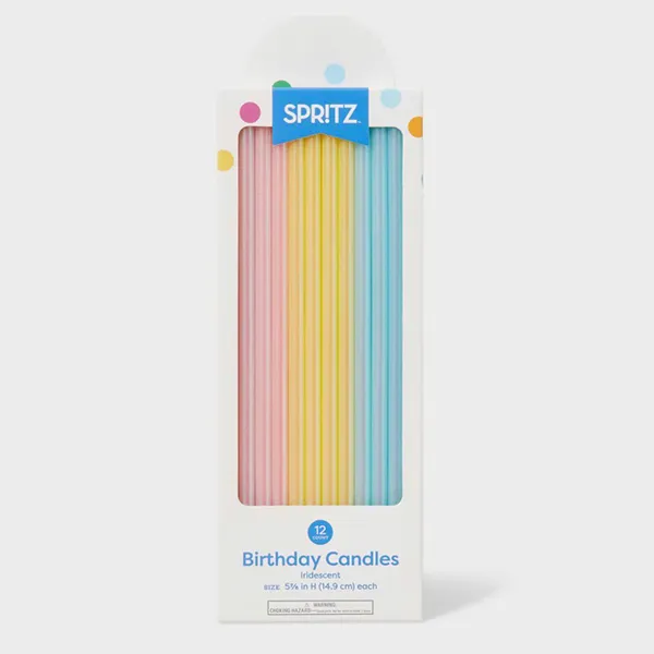 Iridescent Tall Birthday Candles