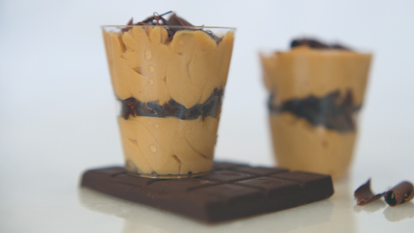 Lucuma Mousse With Brownies 2 oz shot